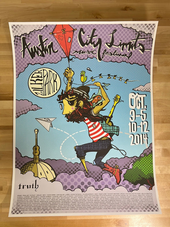 Austin City Limits Festival - 2014 Commemorative ACL Poster, TRUTH Mike Jonston