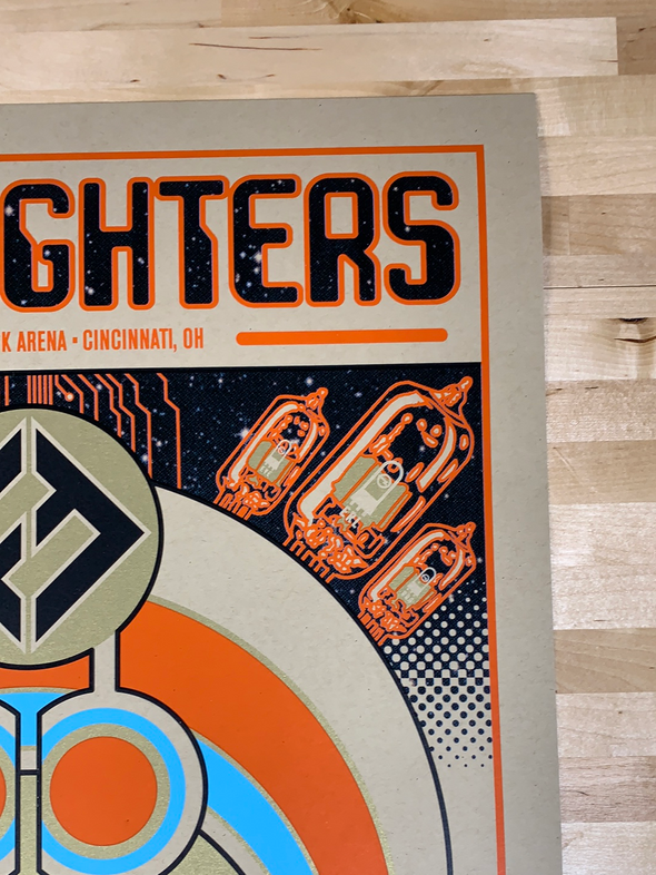 Foo Fighters - 2017 Brian Ewing poster Cincinnati, OH US Bank Arena
