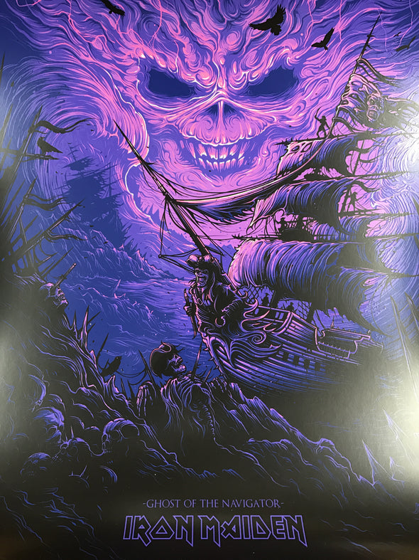 Iron Maiden - 2017 Dan Mumford poster Ghost of the Navigator