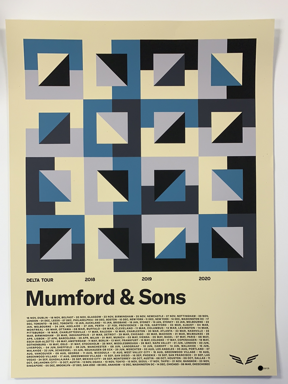Mumford & Sons - 2018 2019 2020 poster Delta Tour