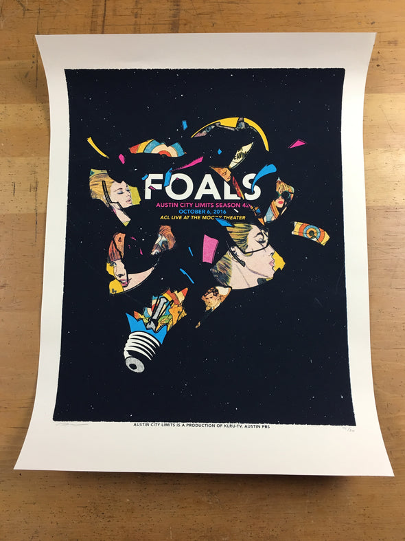 Foals - 2016 Andy Vastagh Poster Austin City Limits Moody Theater