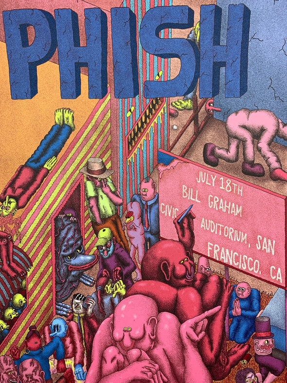 Phish - 2016 Alex Jenkins poster San Francicso, CA Bill Graham Civic