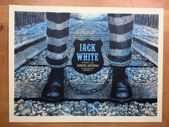 Jack White - 2018 Methane Studios poster Shreveport, LA Municipal Auditorium