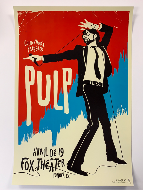 Pulp - 2012 Kii Arens Poster Pomona, CA Fox Theater