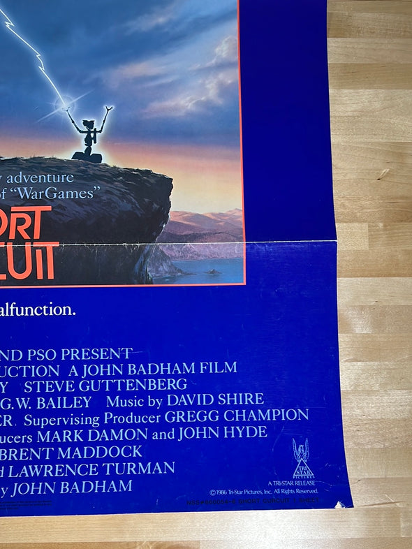 Short Circuit - 1986 one sheet movie poster original vintage 27x40