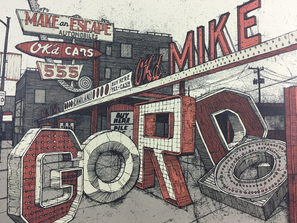 Mike Gordon - 2015 Landland Poster Chicago, IL Vic Theater
