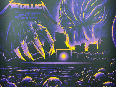 Metallica - 2018 Maxx242 poster Austin ACL Fest  Zilker Park AP 10/13