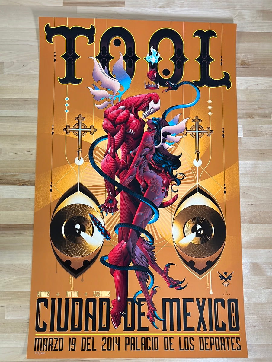 Tool - 2014 Alex Arizmindi poster Mexico City Palacio De Los