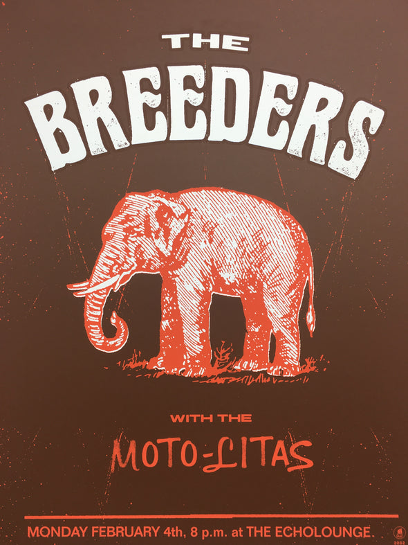 The Breeders - 2002 Methane Studios poster Atlanta, GA Echo Lounge