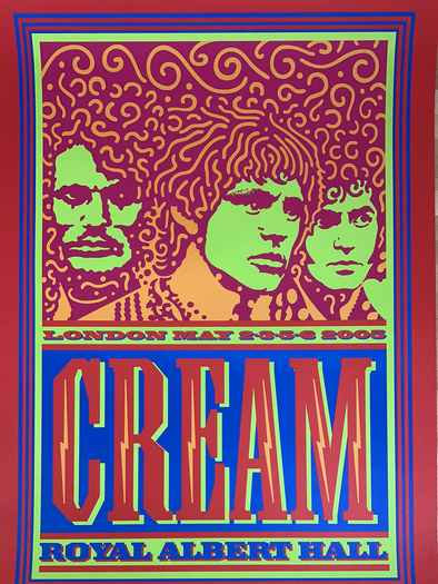 Eric Clapton Cream - 2005 John Van Hamersveld poster London AE 19x27.5