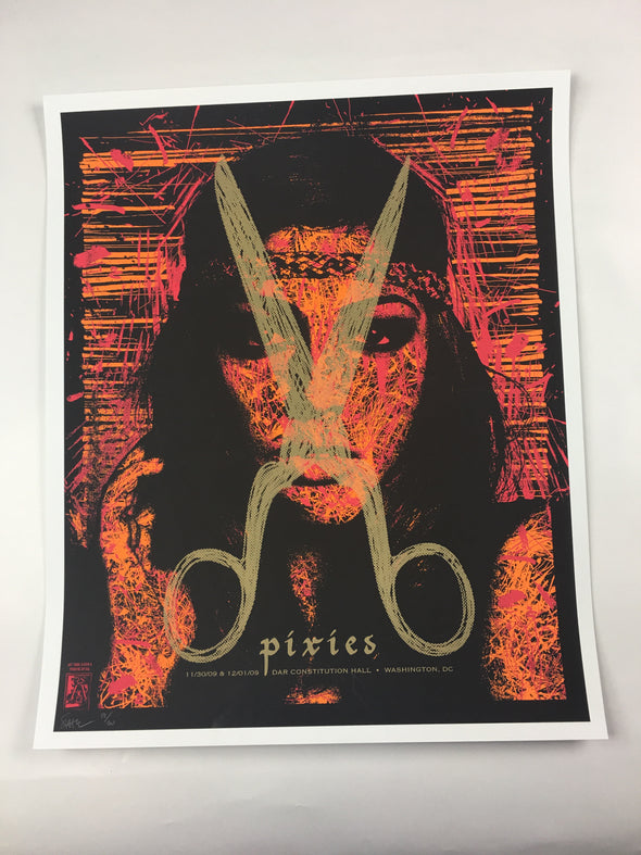 The Pixies - 2009 Todd Slater Poster Washington, DC DAR Constitution Hall