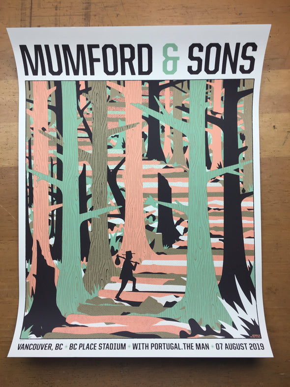 Mumford & Sons- 2019 The Half and Half poster Vancouver, BC BC Place Stadium