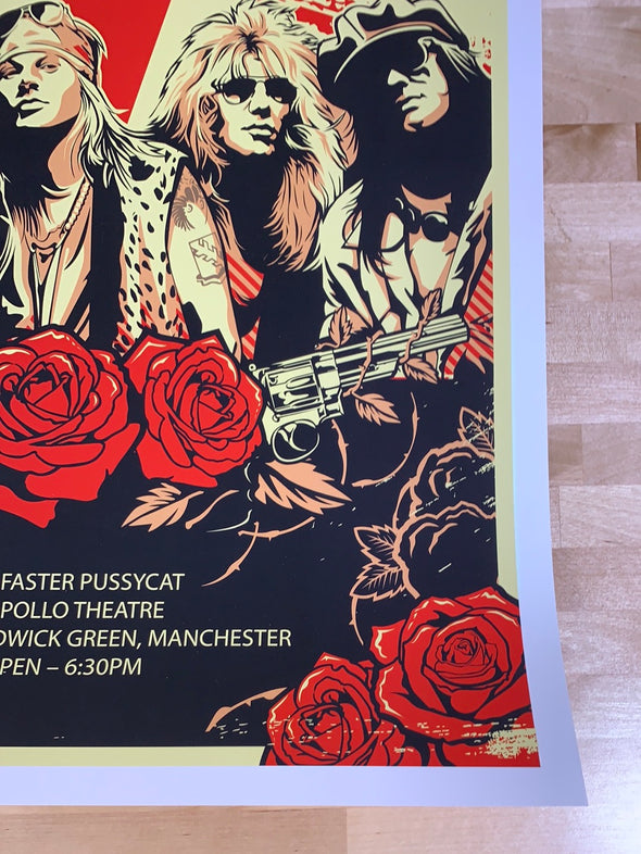Guns N' Roses - 1987 poster Manchester, UK Appetite for Destruction