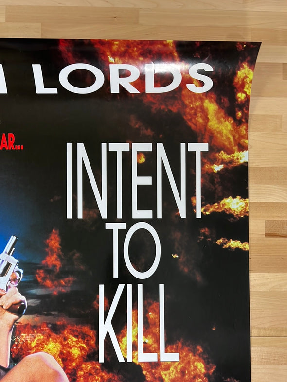 Intent To Kill - 1992 video promo movie poster original vintage 26x38