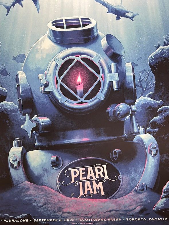 Pearl Jam - 2022 Justin Erickson poster Toronto, ONT Scotiabank