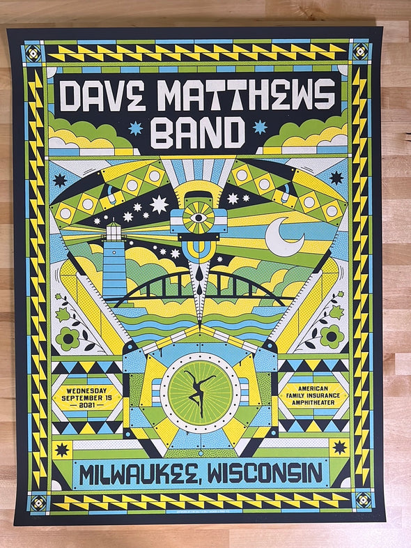 Dave Matthews Band - 2021 The Half and Half poster Milwaukee, WI AP
