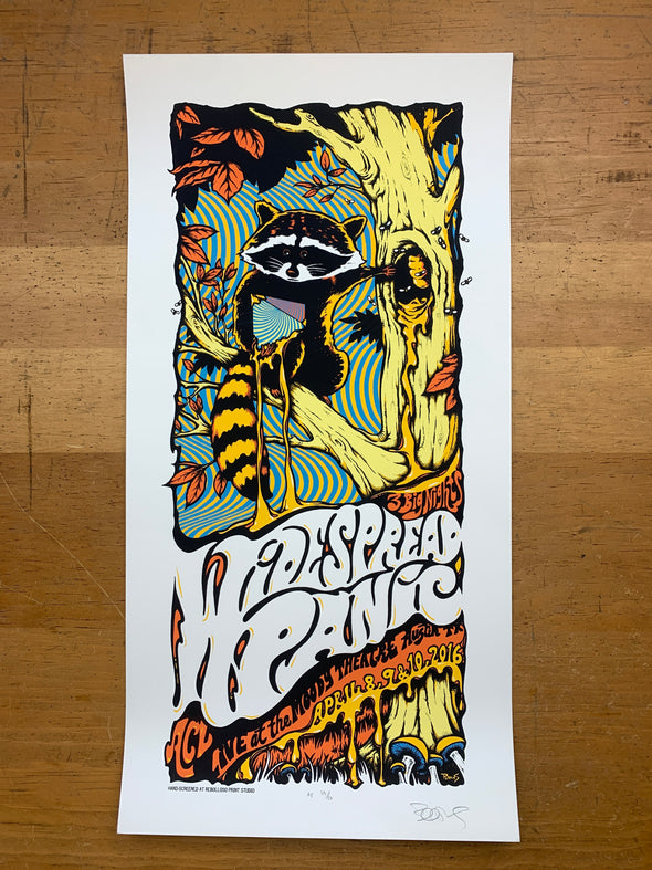 Widespread Panic - 2016 Billy Perkins poster AP Austin, TX x/50