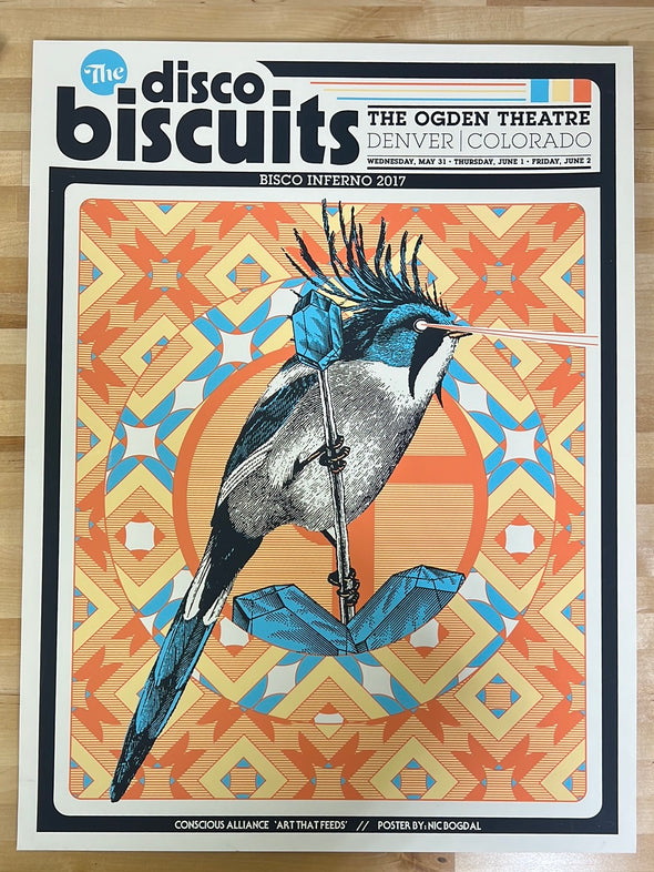 The Disco Biscuits - 2017 Nic Bogdal poster Denver, CO Ogden