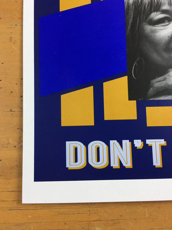 Bob Dylan - 2017 Geoff Gans Poster Chicago Wintrust Arena BLUE