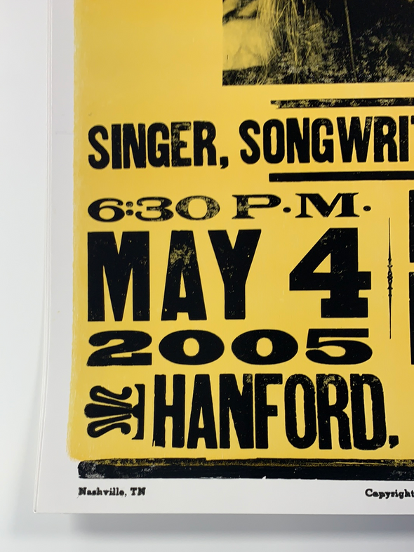 Willie Nelson - 2005 Hatch Show Print 5/4 poster Hanford, CA Fox Theatre