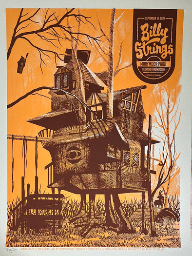 Billy Strings - 2021 Furturtle Show Prints poster Redmond, WA AP