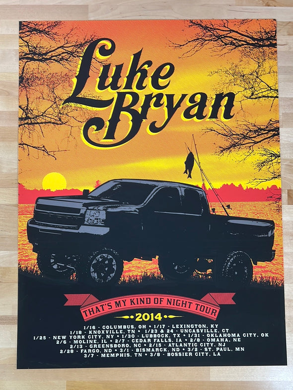 Luke Bryan - 2014 poster That's My Kind of Night Tour