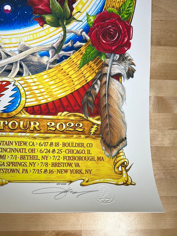 Dead & Company - 2022 AJ Masthay poster Summer Tour S/N