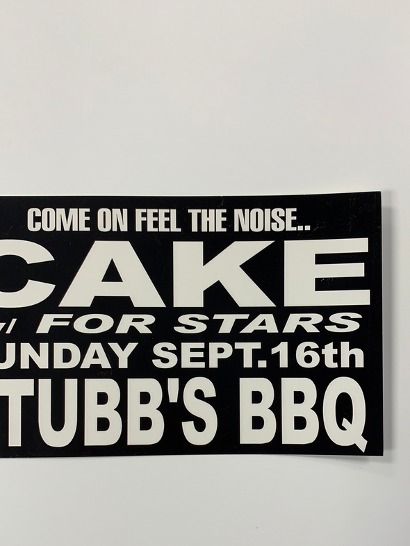 Cake - 2001 Jared Connor poster Austin, TX Stub's BBQ