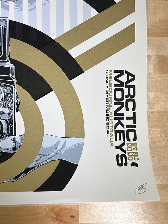 Arctic Monkeys - 2023 Ken Taylor poster Melbourne, AUS GOLD