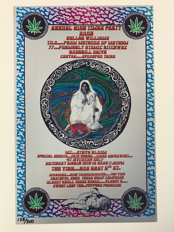 High Times Party - 2003 Brian Salvador Curley poster Austin, TX
