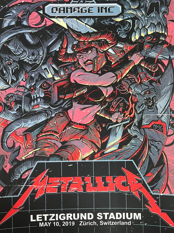 Metallica - 2019 Dayne Henry Jr. poster Zurich, SUI