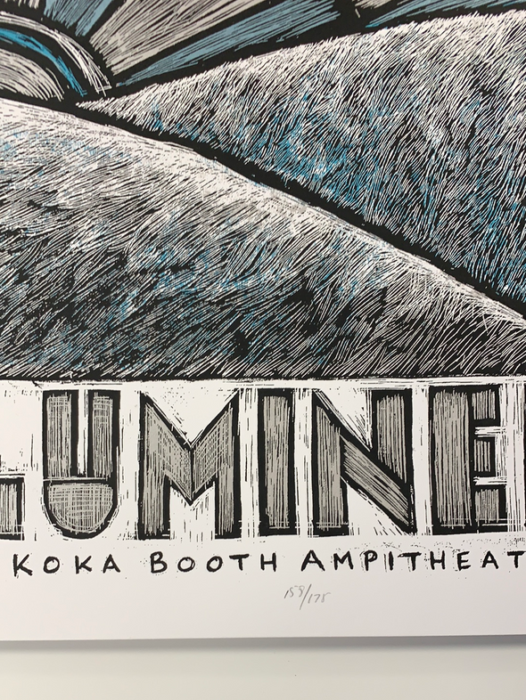 The Lumineers - 2013 Dan Grzeca poster Cary, NC Koka Booth Amph.