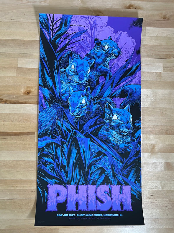 Phish - 2022 Ken Taylor poster Noblesville, IN Ruoff N2