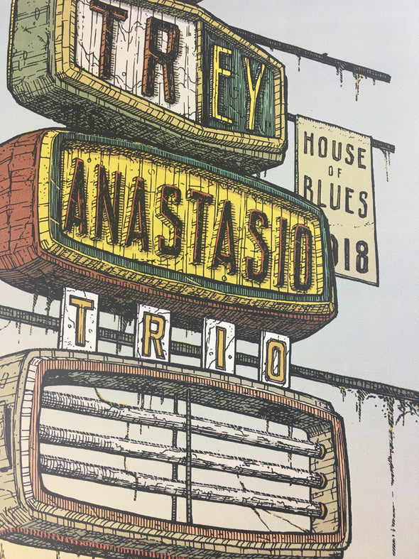 Trey Anastasio - 2018 Landland Poster Cleveland, OH House of Blues