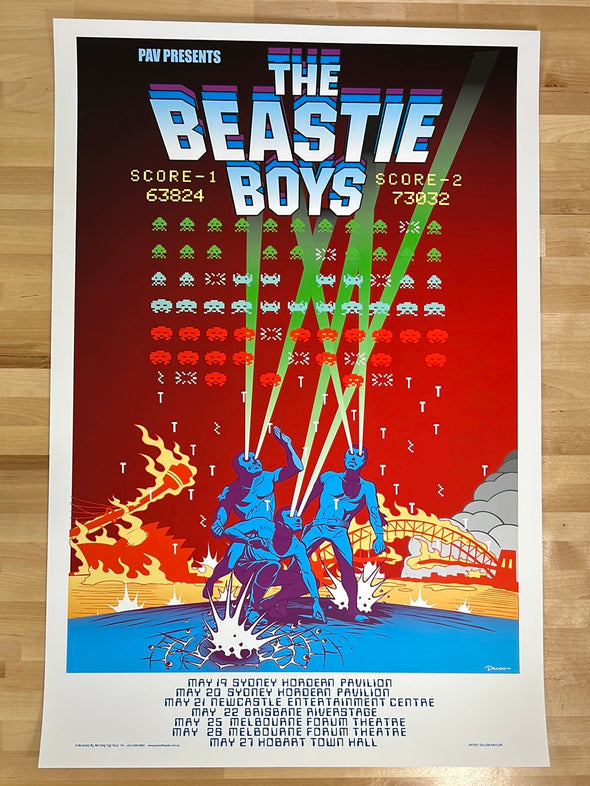 Beastie Boys - 1999 Dillon Naylor poster 2nd edition Australian Tour