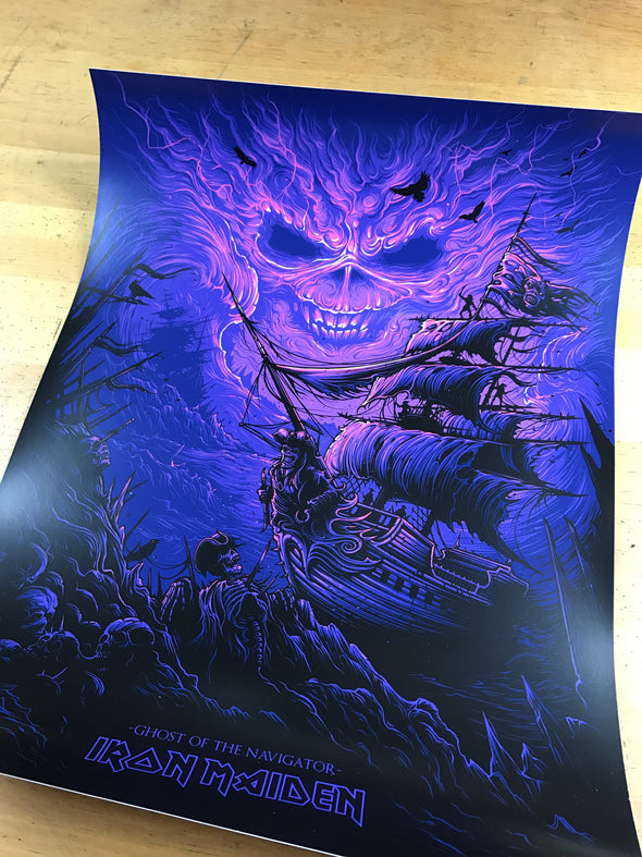 Iron Maiden - 2017 Dan Mumford poster Ghost of the Navigator