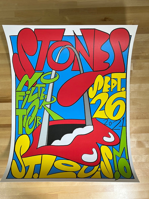 Rolling Stones - 2021 poster St. Louis, MO No Filter Tour