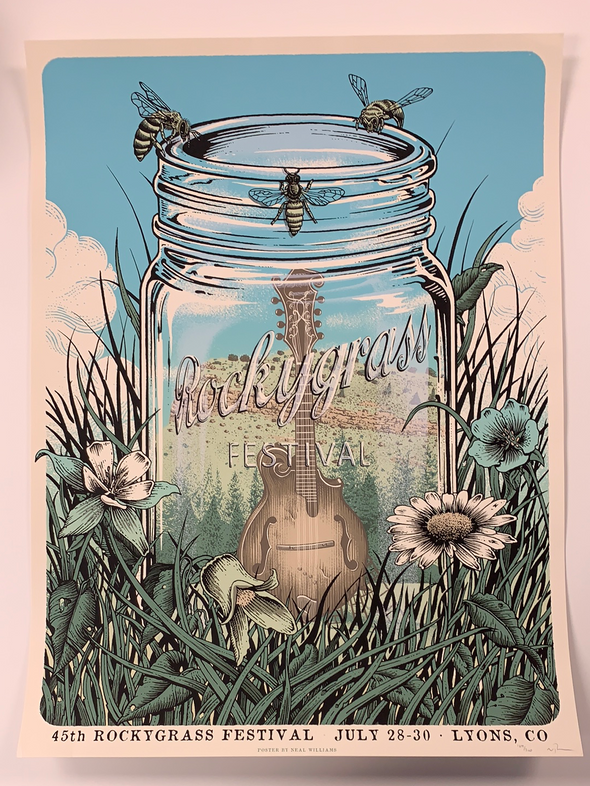 Rocky Grass Festival - 2017 Neal Williams poster Lyons, CO