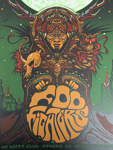 Foo Fighters - 2020 Jeff Wood poster Athens, GA 40 Watt Club