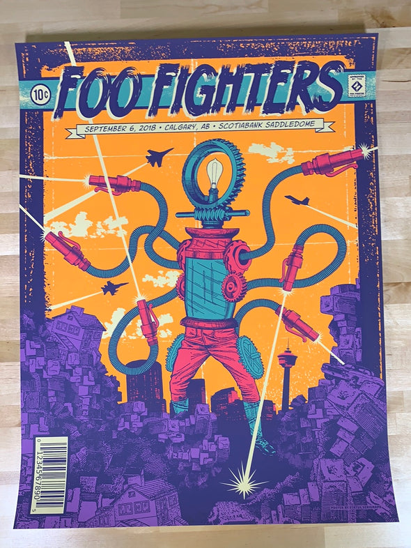 Foo Fighters - 2018 Status Serigraph poster Calgary 9/6
