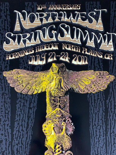 Northwest String Summit - 2011 Mike Distante poster Plains, OR Horning's Hideout
