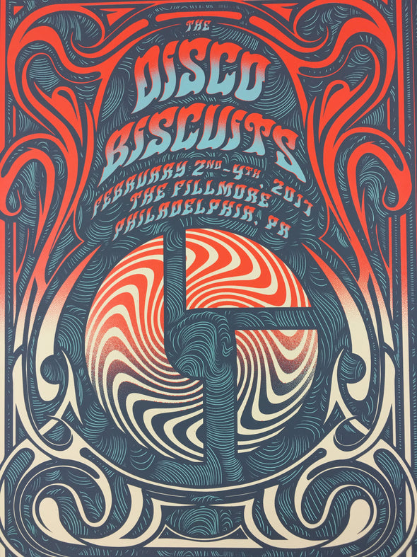 The Disco Biscuits - 2017 Derek Hatfield Poster Philadelphia, PA The Fillmore
