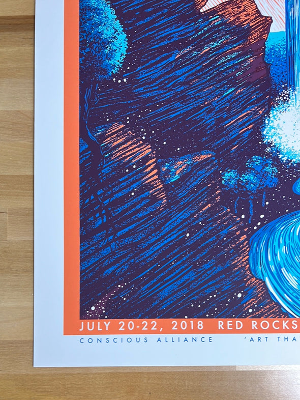 String Cheese Incident - 2018 James Eads poster Red Rocks Morrison, CO