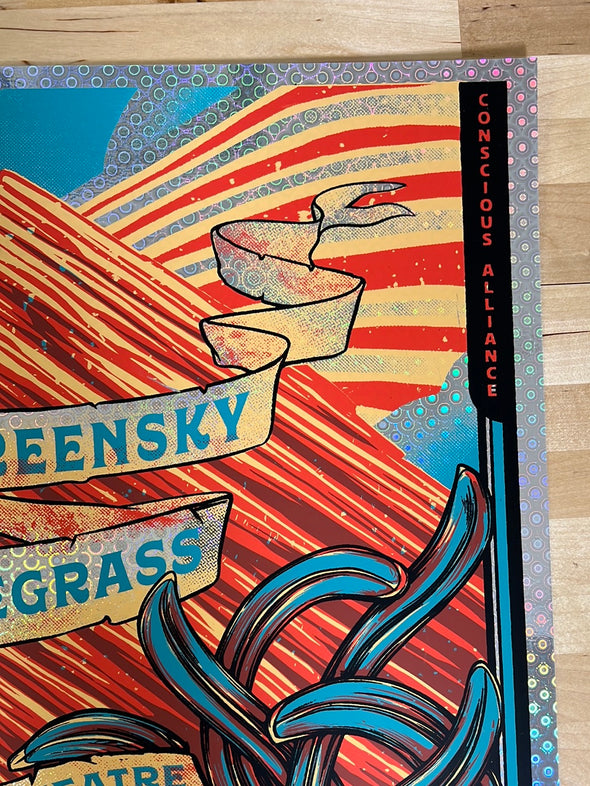 Greensky Bluegrass - 2022 Half Hazard poster C FOIL Red Rocks Morrison, CO
