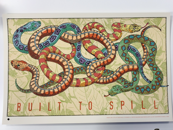 Built to Spill - 2016 Fugscreens Studios poster Chicago, IL Thalia Hall