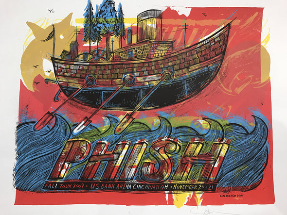 Phish - 2009 Dan Grzeca poster Cincinnati, OH US Bank Arena TEST