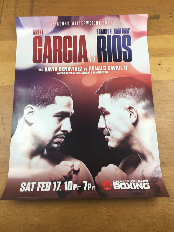Boxing - 2018 Poster Garcia vs Rios Benavidez vs Gavril II