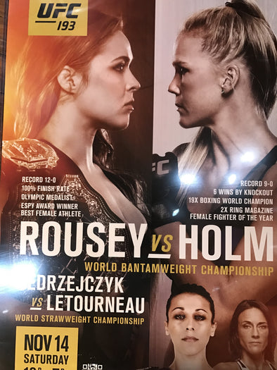 UFC 193 poster Ronda Rousey vs. Holly Holm PPV