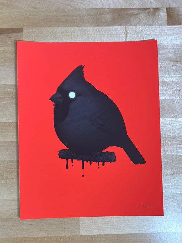 Fat Bird - 2022 Mike Mitchell poster Cardinal II (Red Variant)