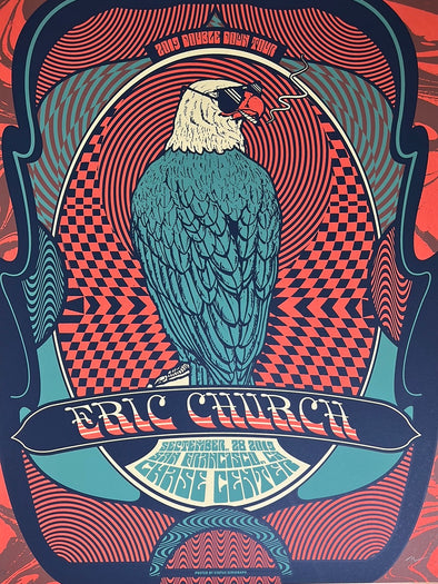 Eric Church - 2019 Status Serigraph poster San Francisco, CA 1